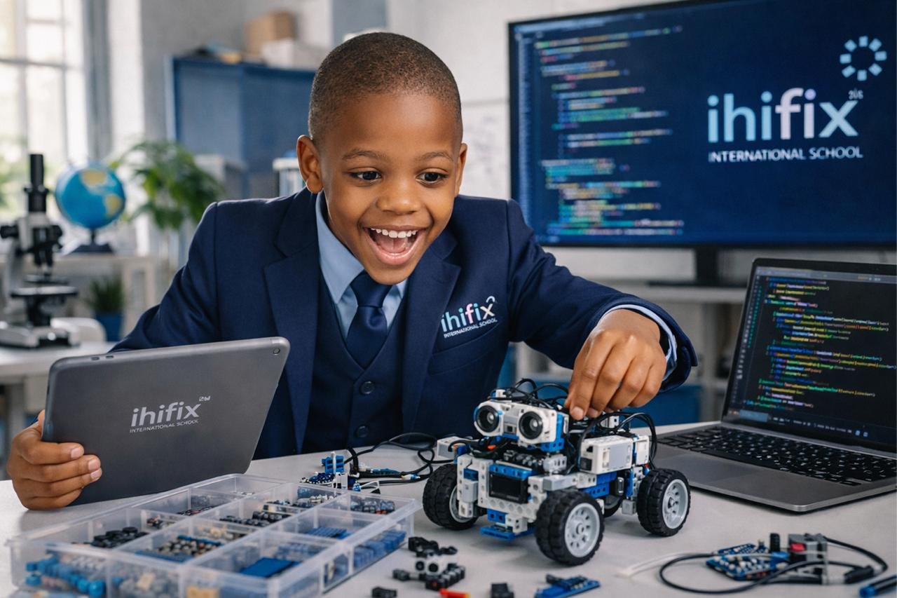 Ihifix students in a learning environment, personal equipment supports daily STEM and study